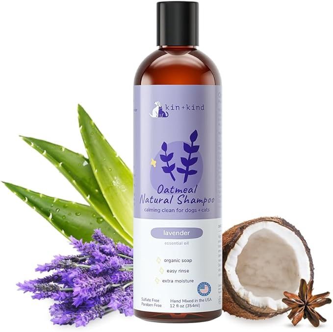 Kin + Kind Dog &amp; Cat Oatmeal Lavender Shampoo 12oz