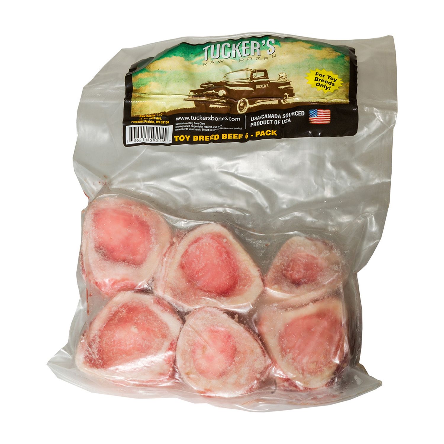 Tuckers Frozen Beef Bone 6 Pack Small
