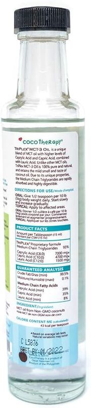 Coco Therapy Dog &amp; Cat Oil Coconut MTC-3 Oil 8oz