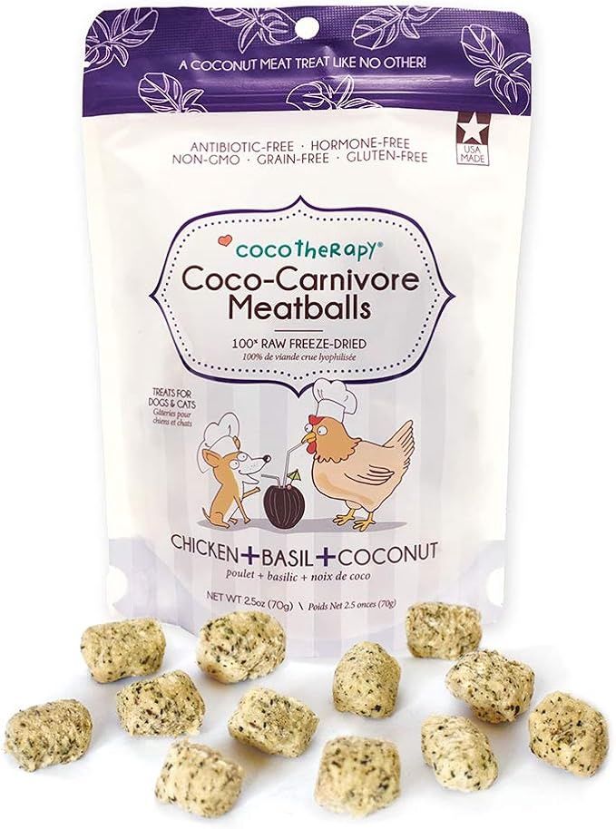 Coco Therapy Dog Carnivore Meatball Chicken &amp; Basil 2.5oz