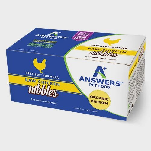 Answers Dog Frozen Raw Chicken, Size: 2.2lb Nibbles