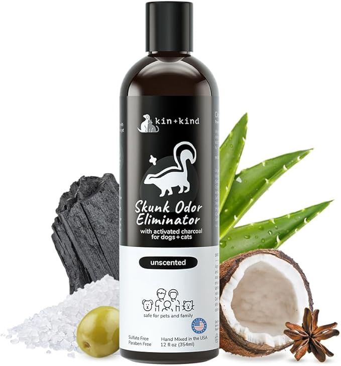 Kin + Kind Dog &amp; Cat Skunk Odor Remover Shampoo 12oz