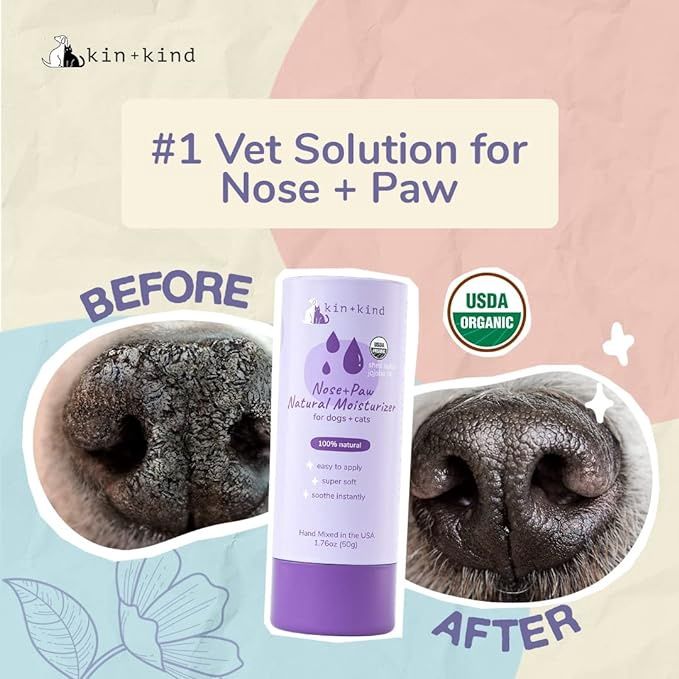 kin+kind Dog &amp; Cat Organic Nose &amp; Paw Moisturizer Stick 1.76oz