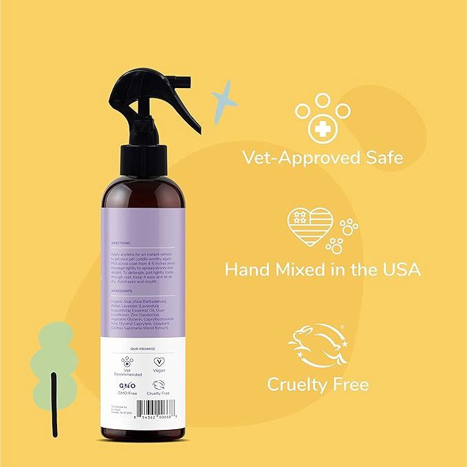 kin+kind Dog &amp; Cat Smell Coat Spray Lavender 12oz
