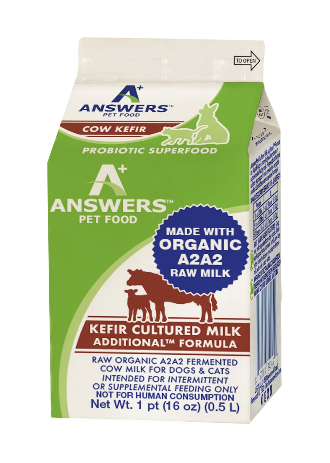 Answers Frozen Cow Milk Kefir, Size: Pint
