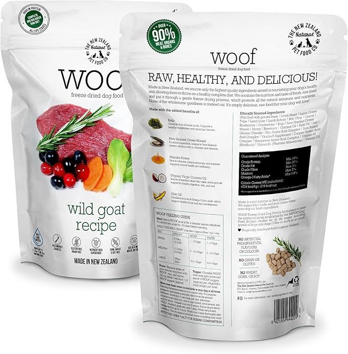 New Zealand Pet Dog Freeze Dried Wild Goat Treats 1.76oz