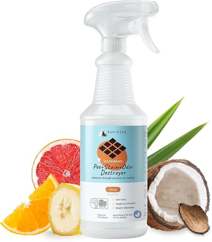Kin + Kind Multisurface Pee &amp; Stain &amp; Odor Destroyer Citrus 32oz