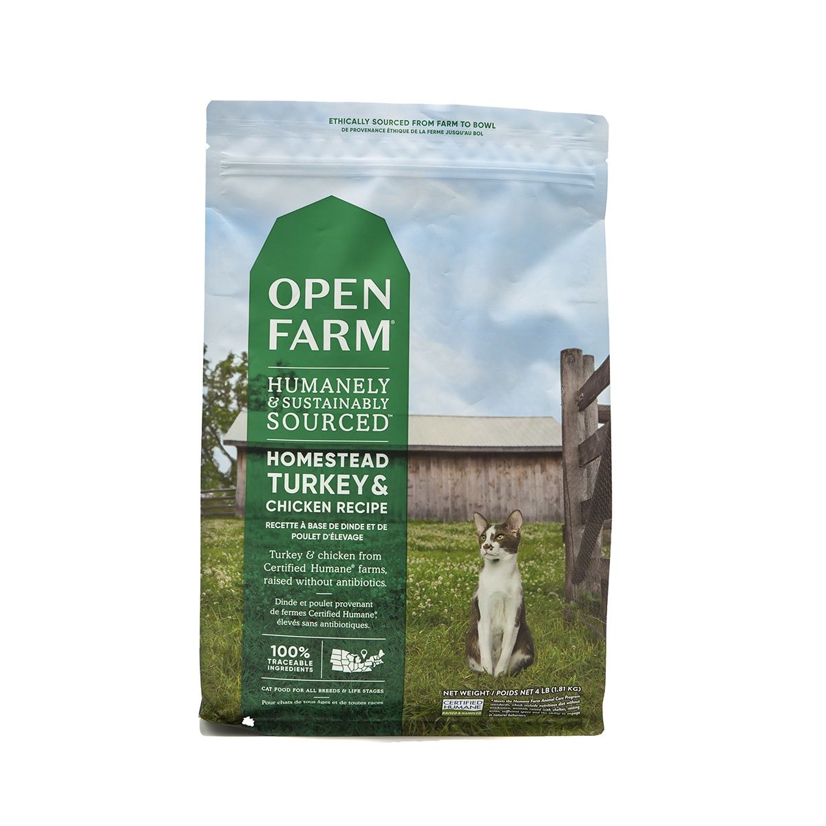 Open Farm Cat Grain Free Turkey &amp; Chicken, Size: 4lb