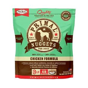 Primal Dog Frozen Raw Chicken, Size: 3lb