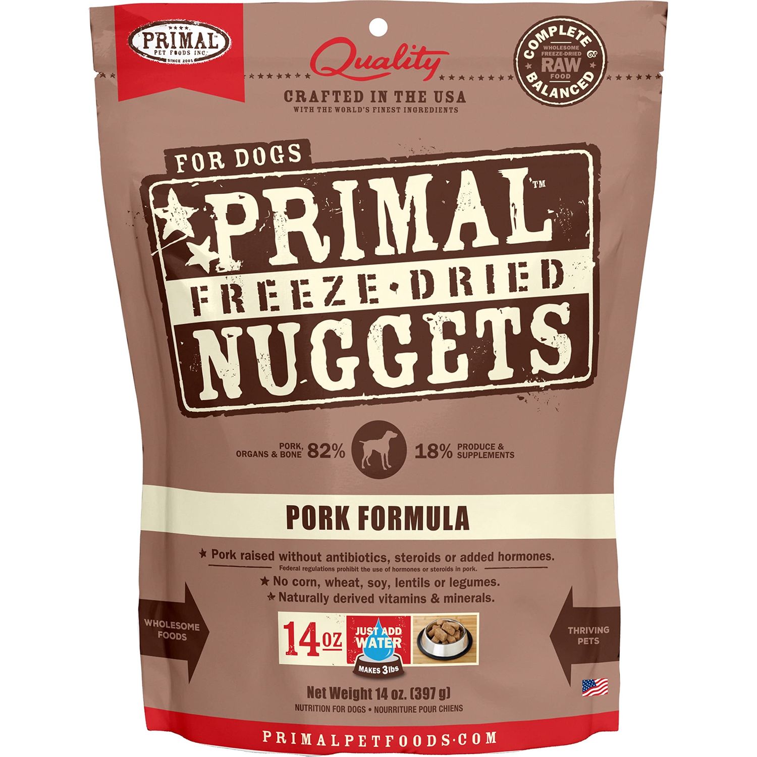 Primal Dog Freeze Dried Pork 14oz