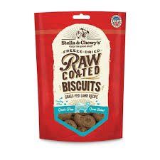 Stella &amp; Chewy&#39;s Dog Raw Coated Biscuits Lamb 9oz