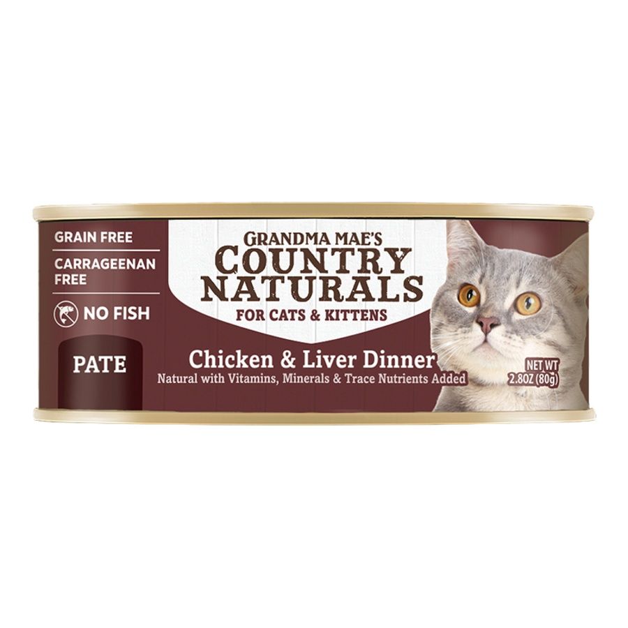 Grandma Mae&#39;s Cat Pate Chicken &amp; Liver Dinner, Size: 2.8oz