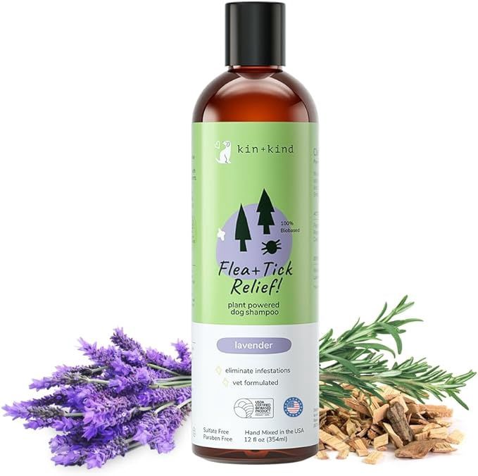 Kin + Kind Dog Flea &amp; Tick Relief Shampoo 12oz