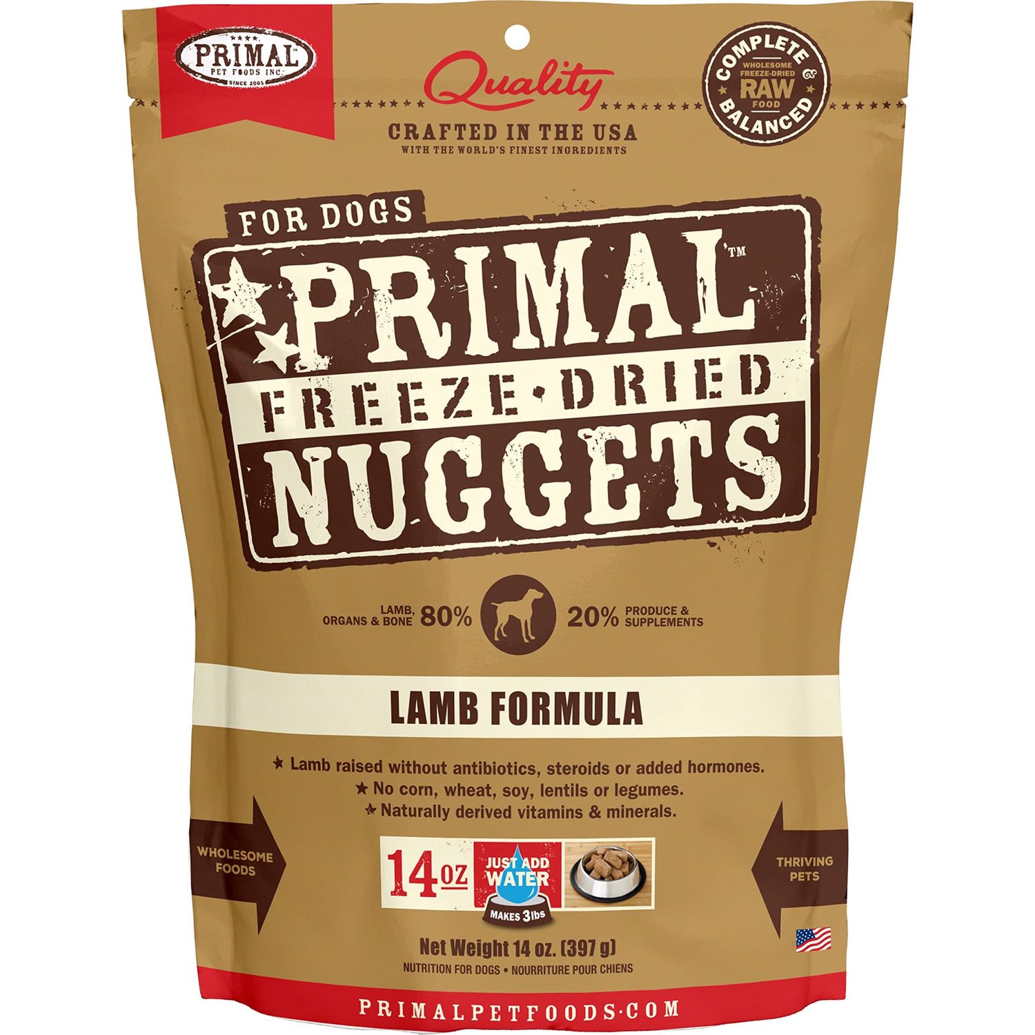 Primal Dog Freeze Dried Lamb 14oz