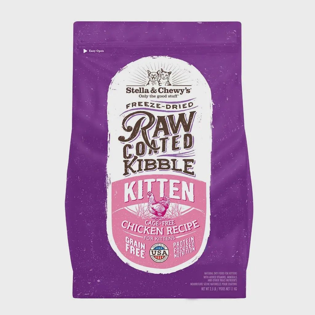 Stella &amp; Chewy&#39;s Cat Raw Coated Kitten Chicken, Size: 2.5lb