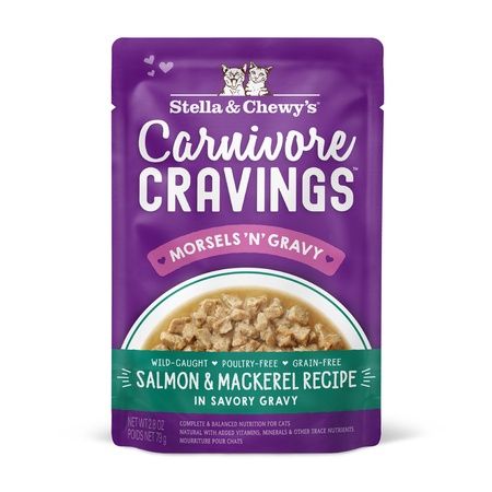 Stella &amp; Chewy&#39;s Cat Carnivore Cravings Morsels Salmon &amp; Mackerel 2.8 oz