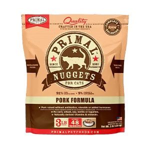 Primal Cat Frozen Raw Pork, Size: 3lb
