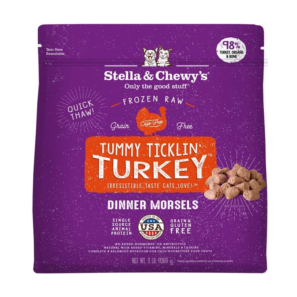 Stella &amp; Chewy&#39;s Cat Frozen Morsels Dinner Turkey 3lb, Size: 3lb