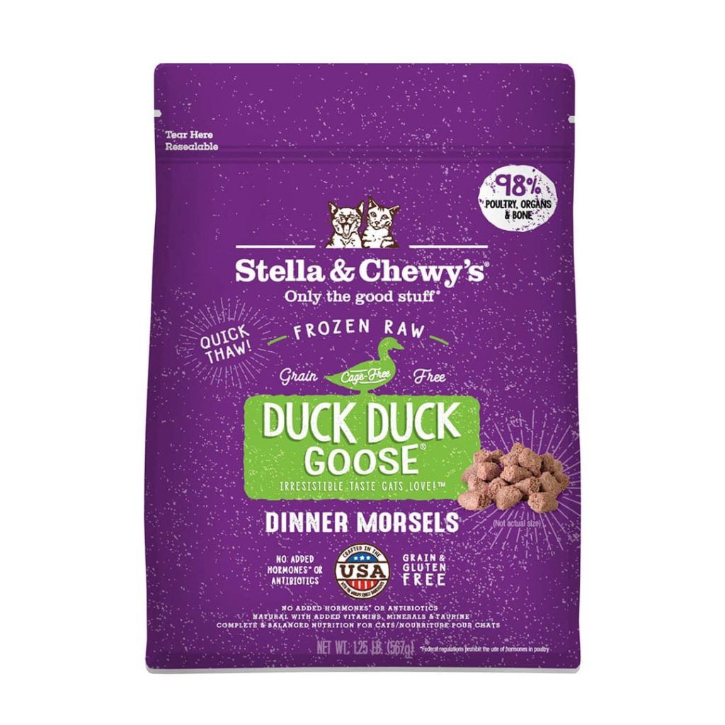 Stella &amp; Chewy&#39;s Cat Frozen Morsels Dinner Duck 1.25lb, Size: 1.25lb