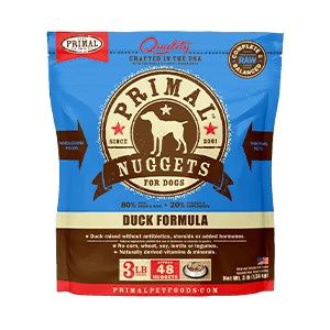 Primal Dog Frozen Raw Duck, Size: 3lb