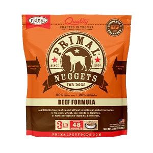 Primal Dog Frozen Raw Beef, Size: 3lb