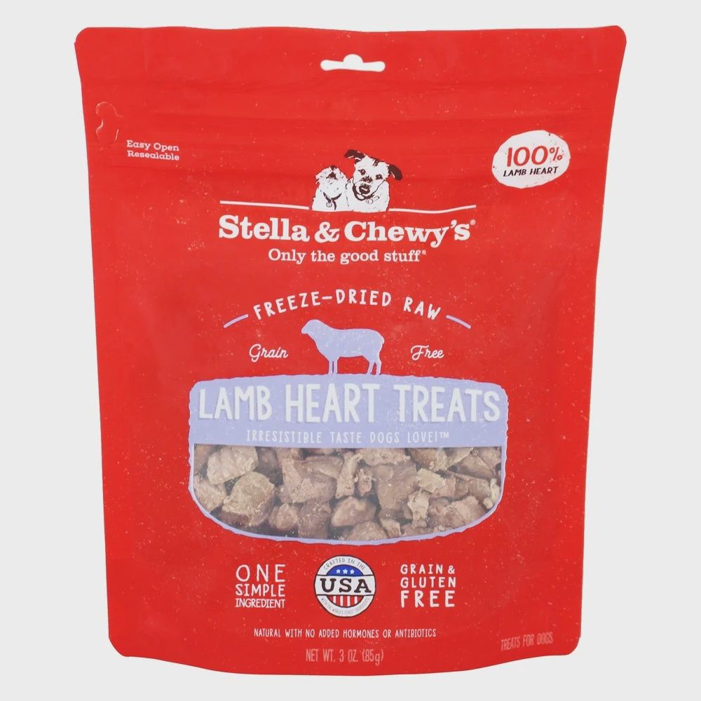 Stella &amp; Chewy&#39;s Dog Freeze-Dried Treat Lamb Heart 3oz