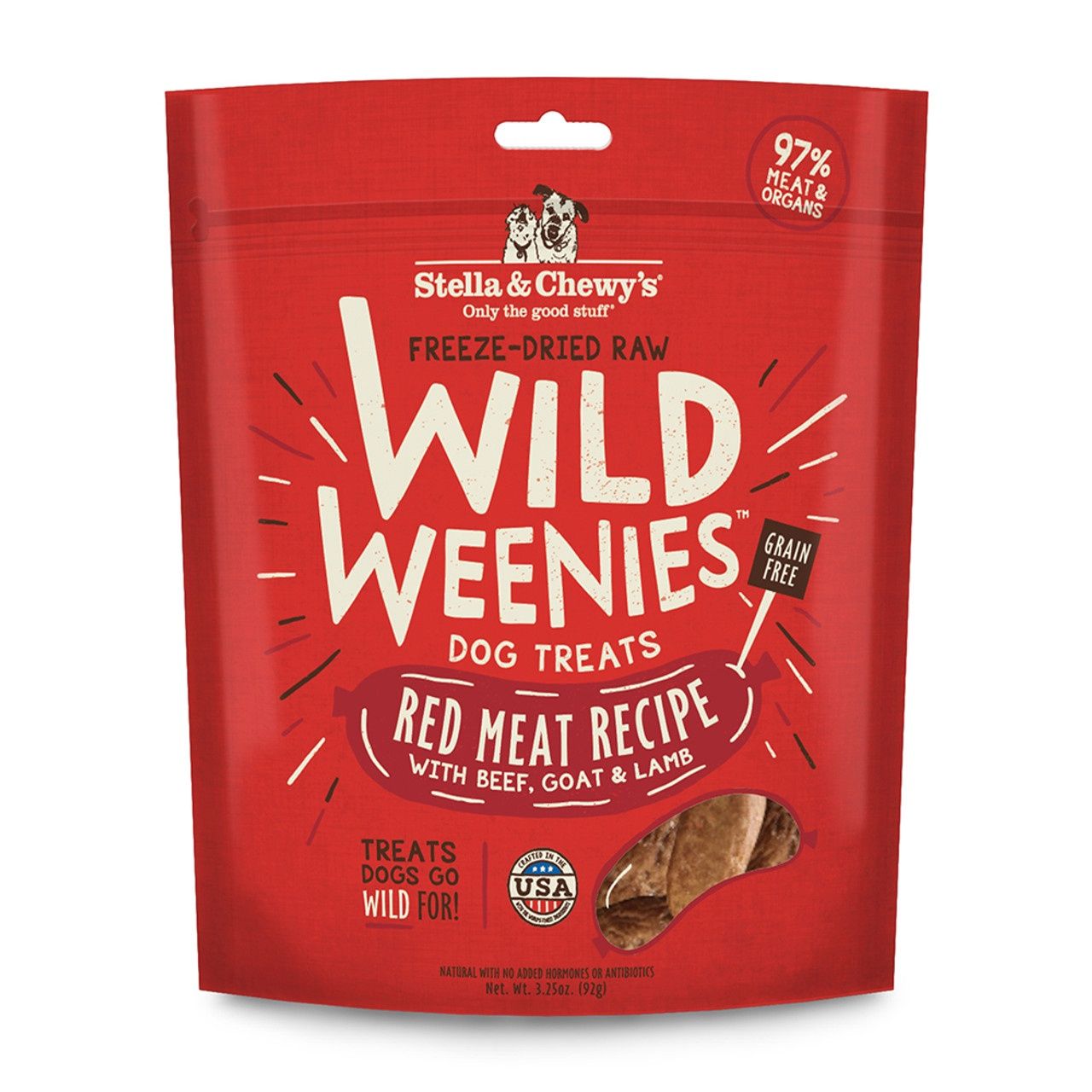 Stella &amp; Chewy&#39;s Dog Freeze-Dried Weenie Red Meat 3.25oz