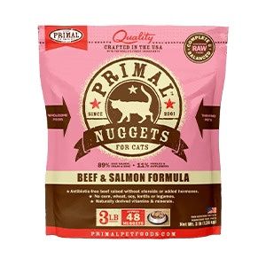 Primal Cat Frozen Raw Beef and Salmon, Size: 3lb