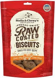 Stella &amp; Chewy&#39;s Dog Raw Coated Biscuits Beef 9oz