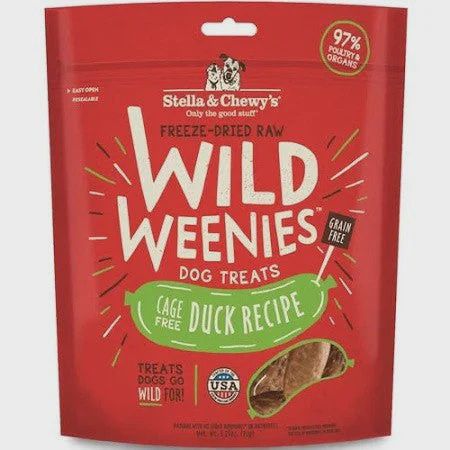 Stella &amp; Chewy&#39;s Dog Freeze-Dried Weenie Duck 3.25oz