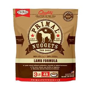 Primal Dog Frozen Raw Lamb, Size: 3lb