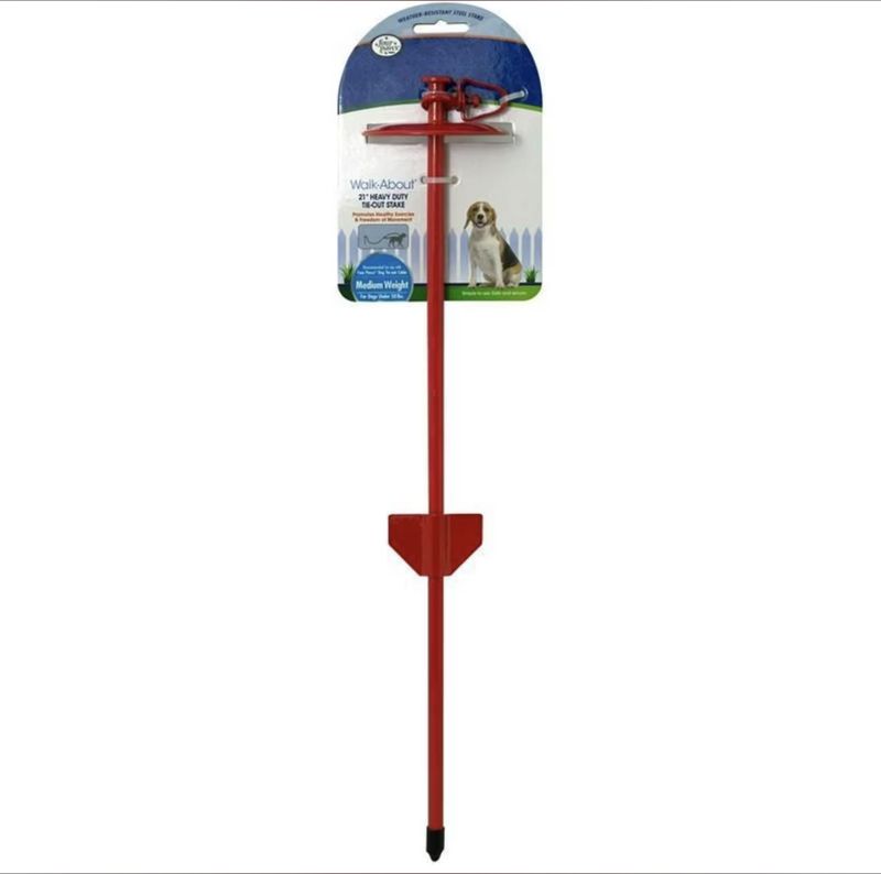 Four Paws Walk-About Heavy Duty Tie-Out Stake 21&#39;&#39;