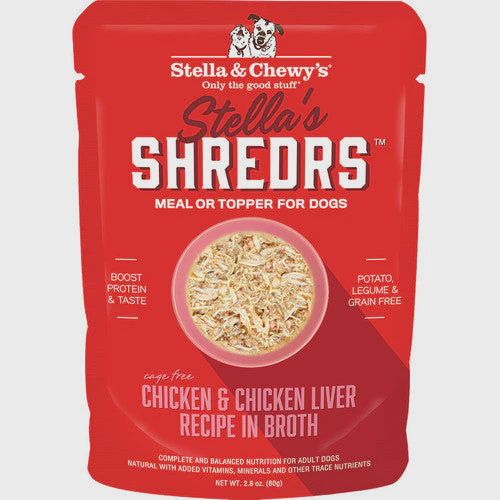 Stella &amp; Chewy&#39;s Dog Shredrs Chicken &amp; Liver 2.8oz