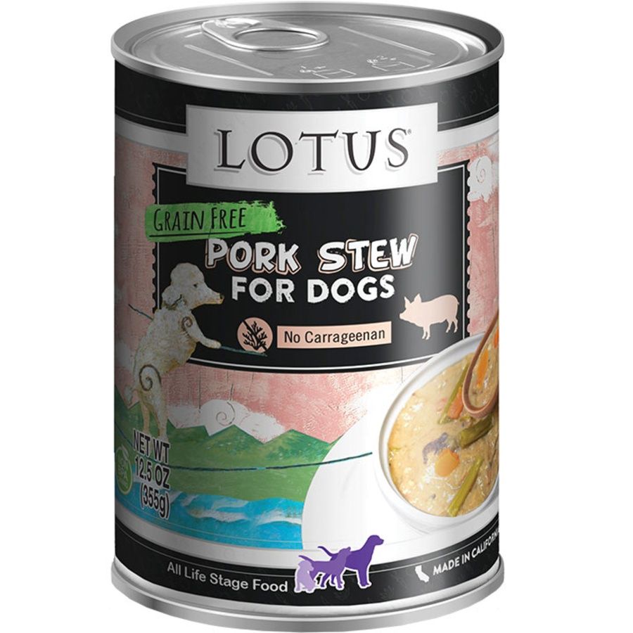 Lotus Dog Grain Free Pork Stew Can, Size: 12.5oz