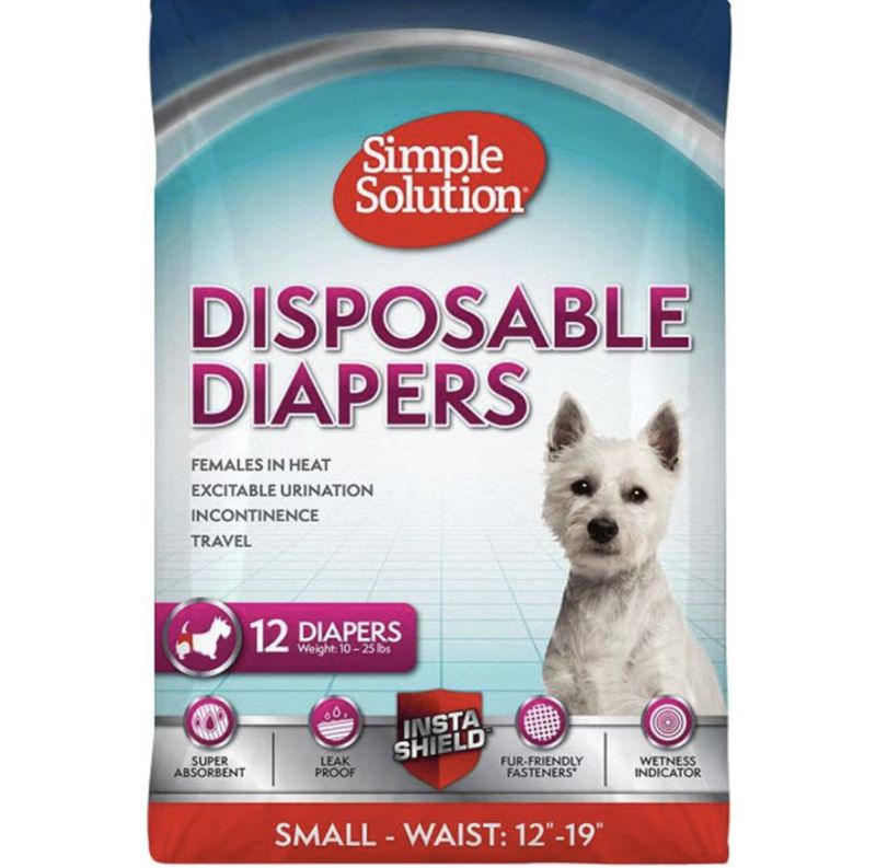 Simple Solution 12 Disposable Diapers Small