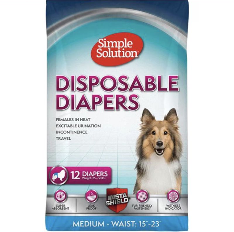 Simple Solution 12 Disposable Diapers Medium