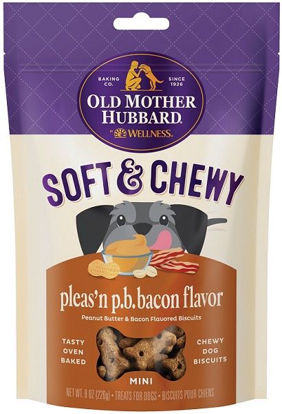 Wellness Dog Old Mother Hubbard Soft &amp; Chewy Peanut Butter &amp; Bacon Mini 8oz