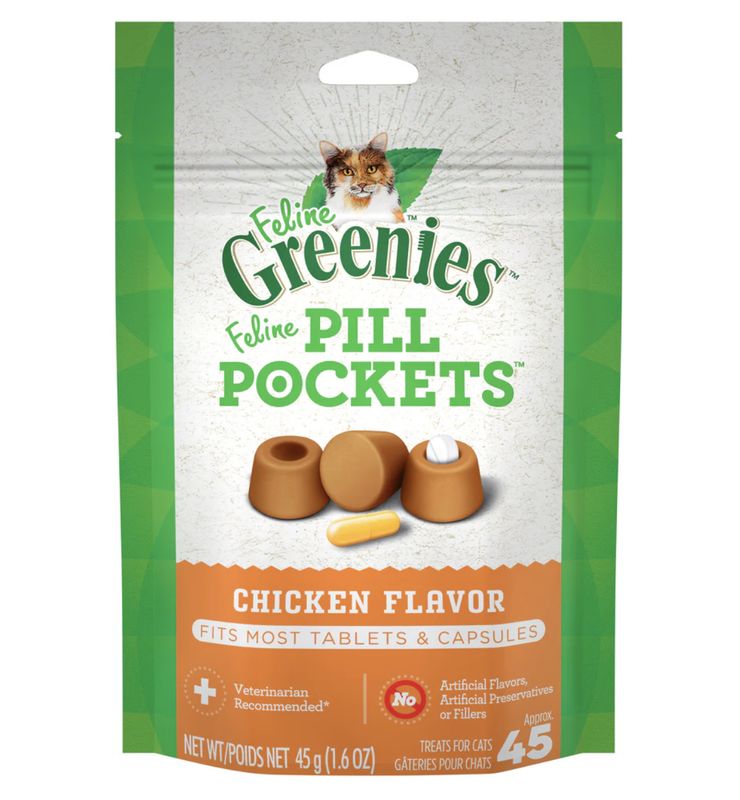 Greenies Cat Pill Pockets Capsule Chicken 3oz