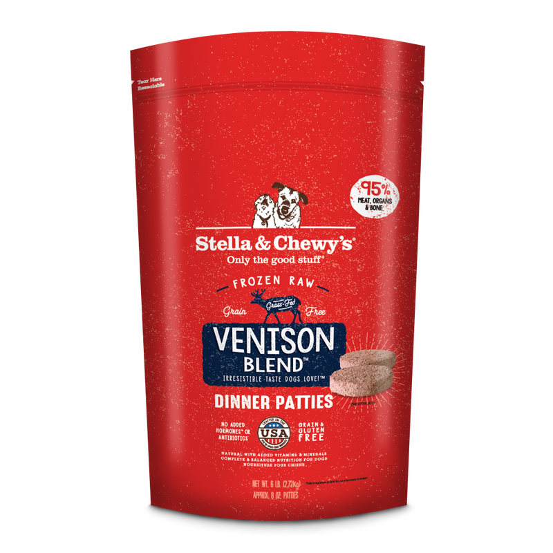 Stella &amp; Chewy&#39;s Dog Frozen Patties Venison Blend 6lb