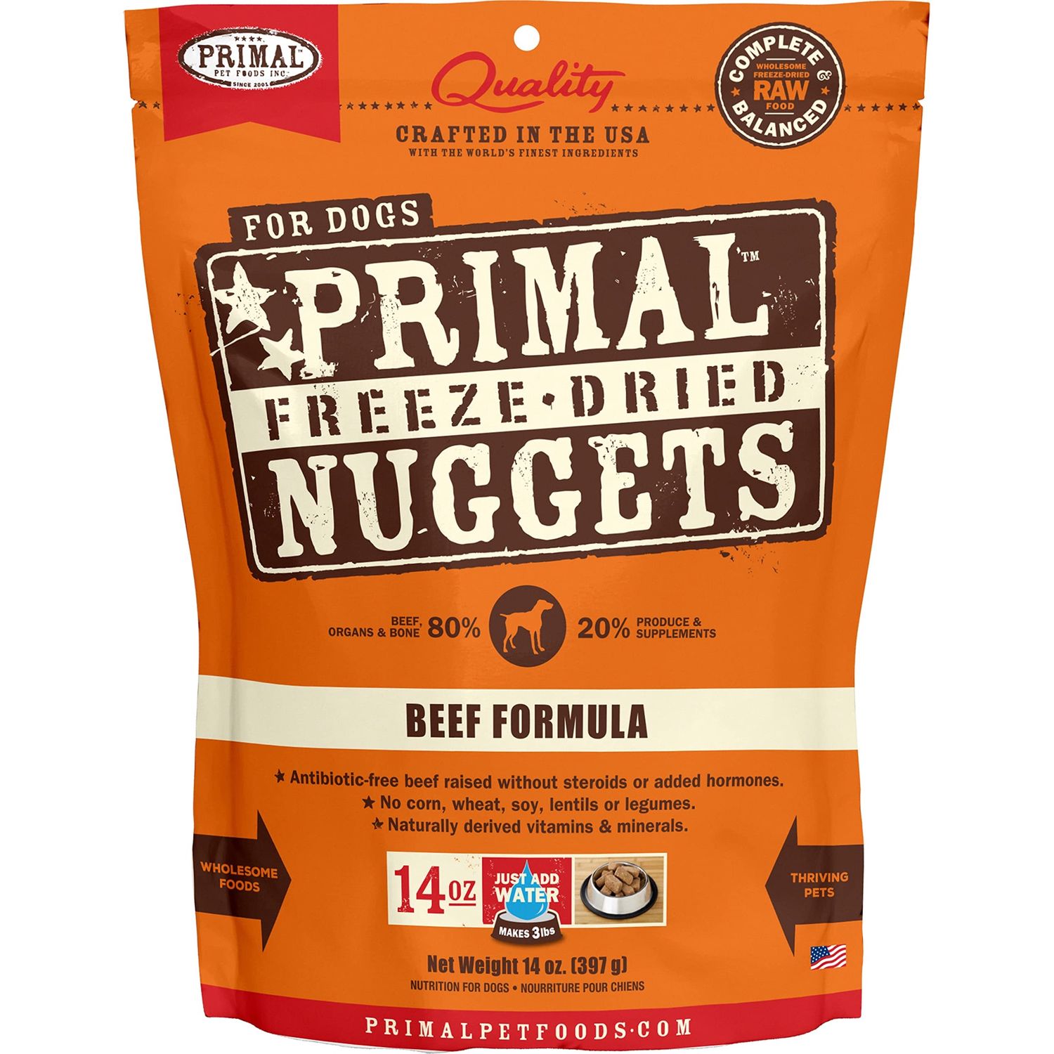 Primal Dog Freeze Dried Beef 14oz