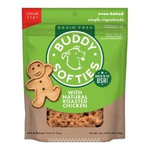 CloudStar Dog Buddy Biscuits Grain Free Soft &amp; Chewy Chicken 5oz