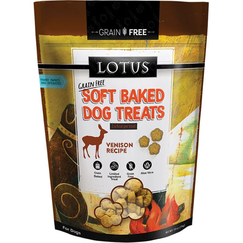 Lotus Dog Soft Baked Treats Venison 10oz