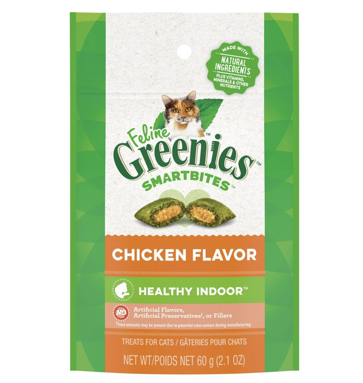 Greenies Cat Treat Smartbites Chicken 2.1oz