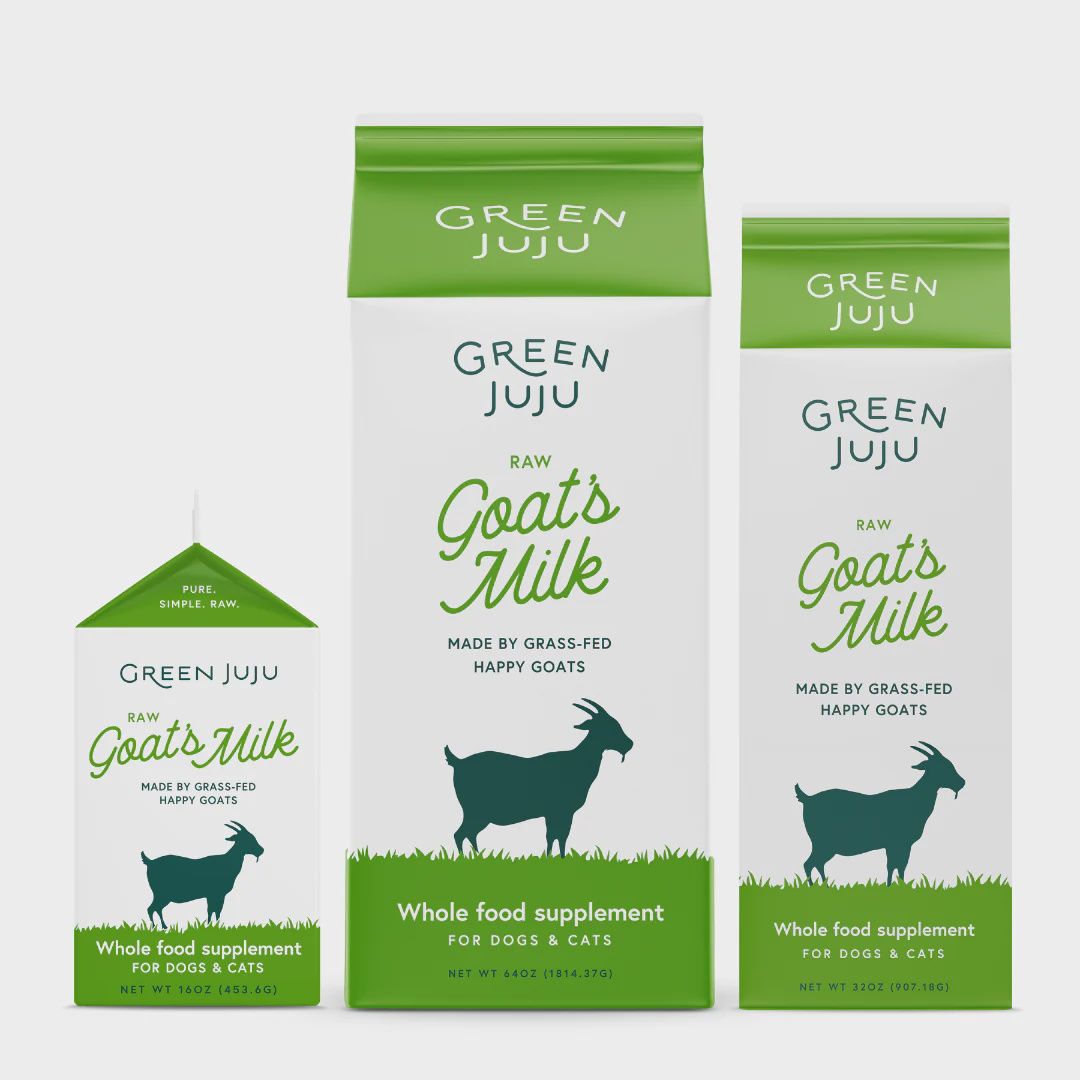 Green Juju Dog &amp; Cat Frozen Raw Goat Milk, Size: Pint