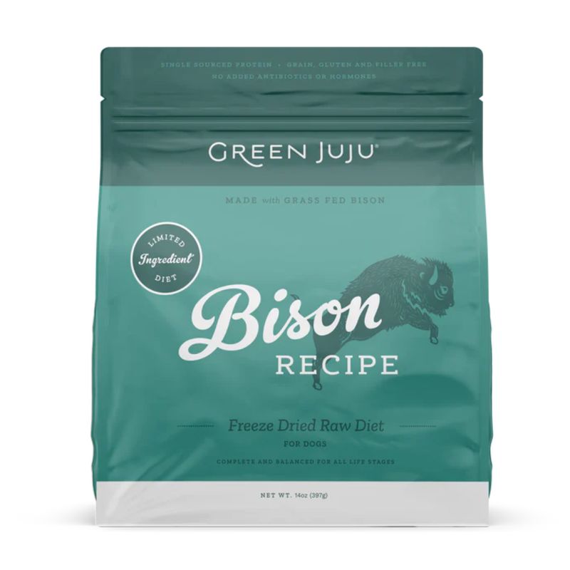 Green Juju Dog Freeze-Dried Raw Limited Ingredient Bison 14oz