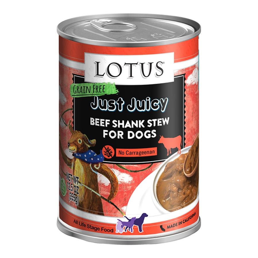 Lotus Dog Grain Free Just Juicy  Beef Shank Stew Can 12.5oz