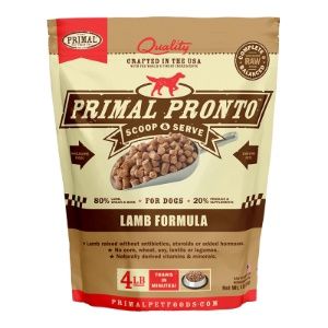 Primal Dog Frozen Pronto Raw Lamb 4lb
