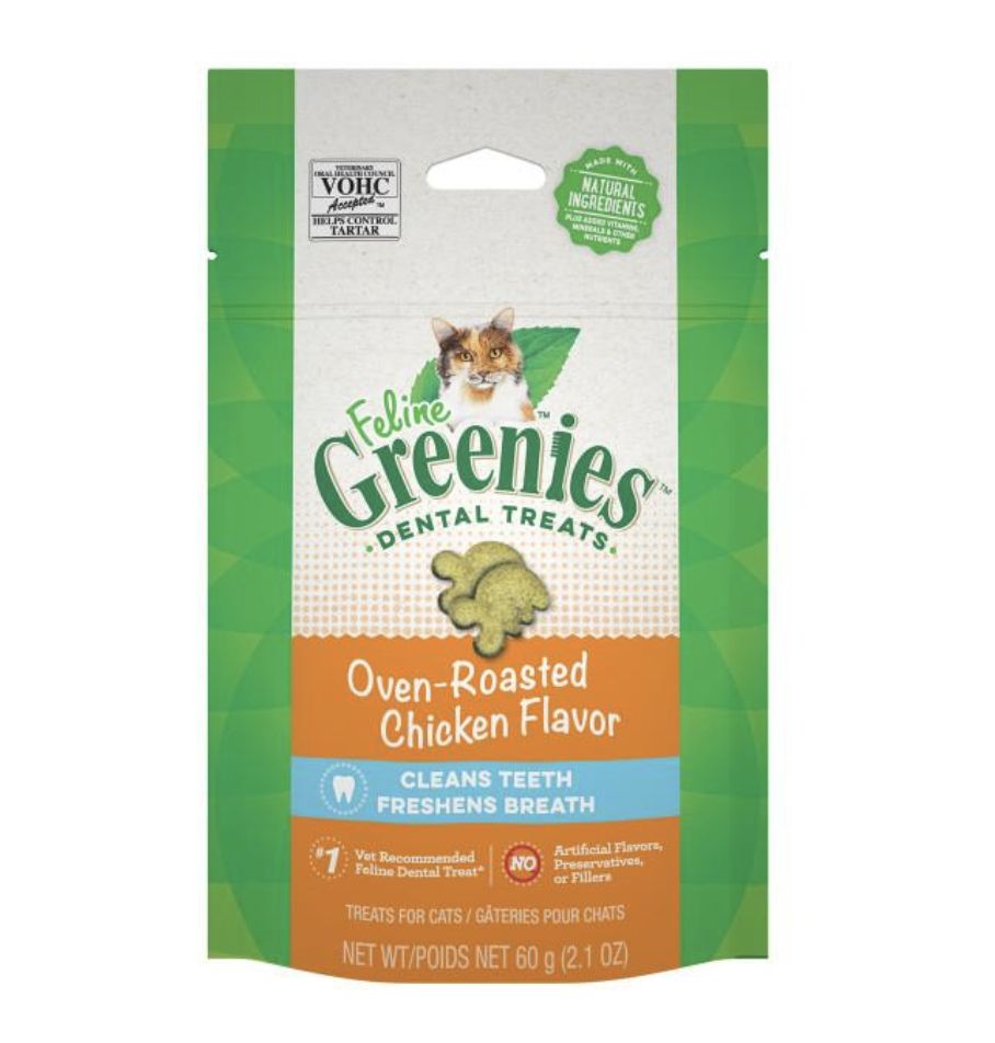 Greenies Cat Dental Treat Chicken, Size: 2.1oz