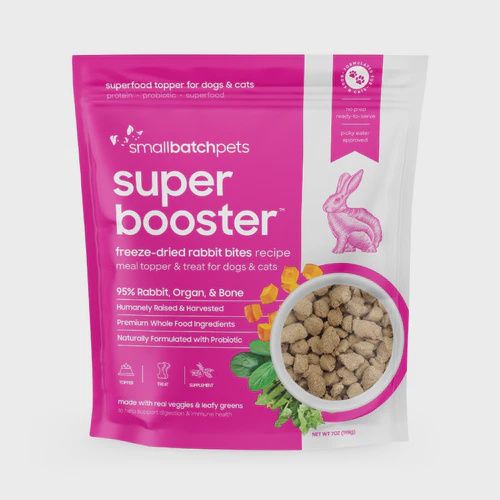 Small Batch Dog &amp; Cat Freeze-Dried Super Booster Rabbit Bites 7oz