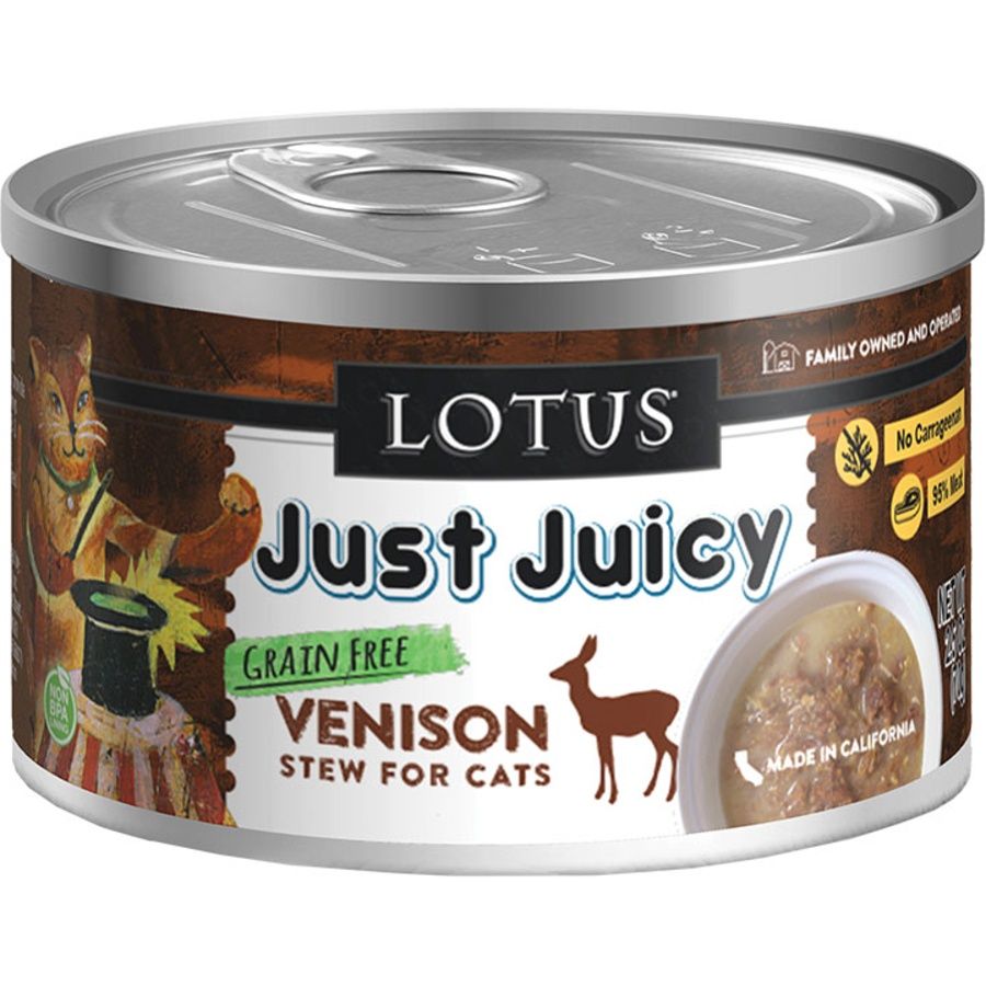Lotus Cat Just Juicy Venison Stew Can, Size: 2.5oz